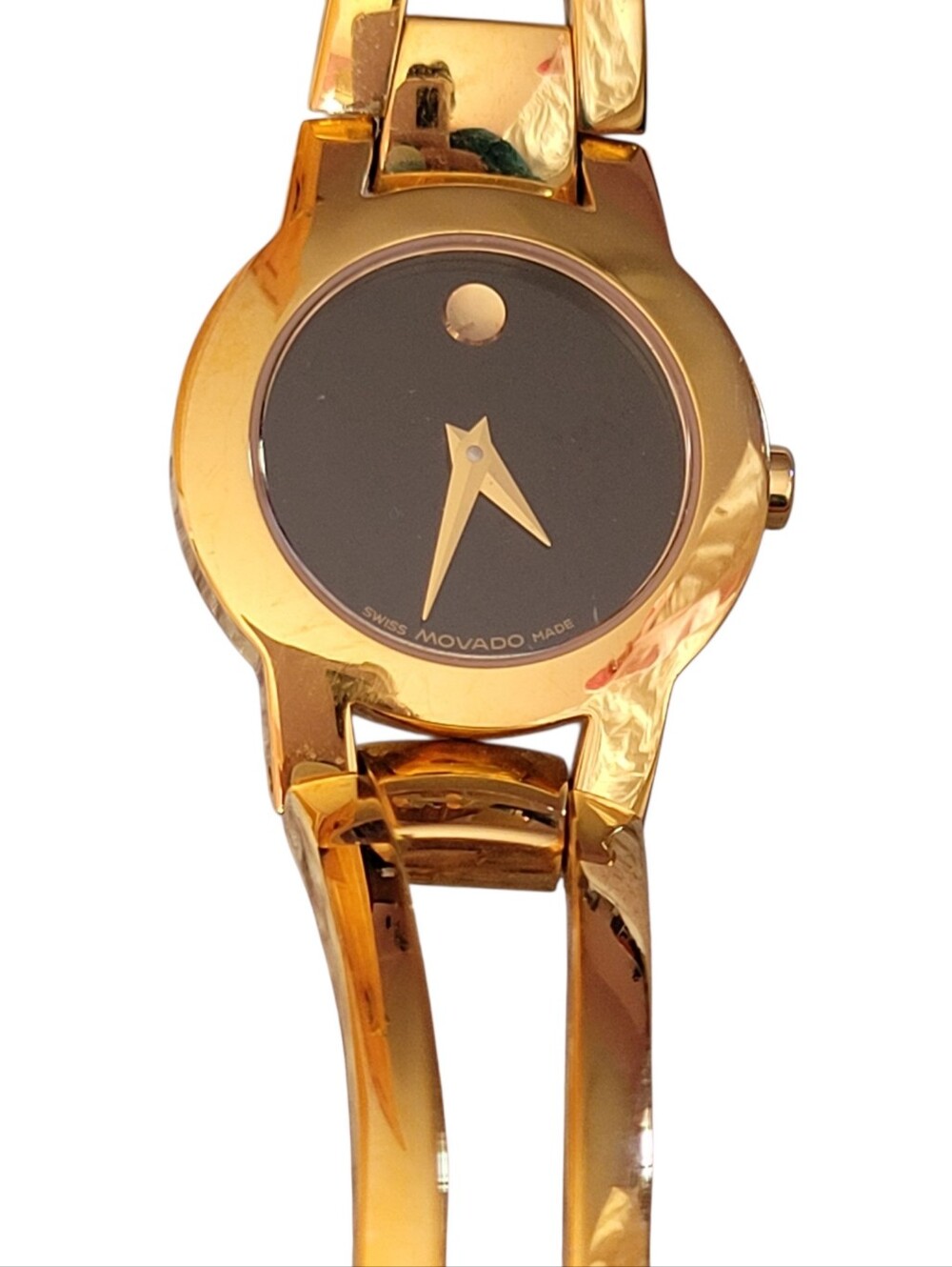 Movado Amorosa 88 E4 1842 Women’s Gold Tone Museum Dial  Watch w Box New Battery - Picture 2 of 10
